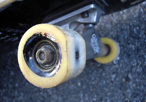 flat skateboard wheel